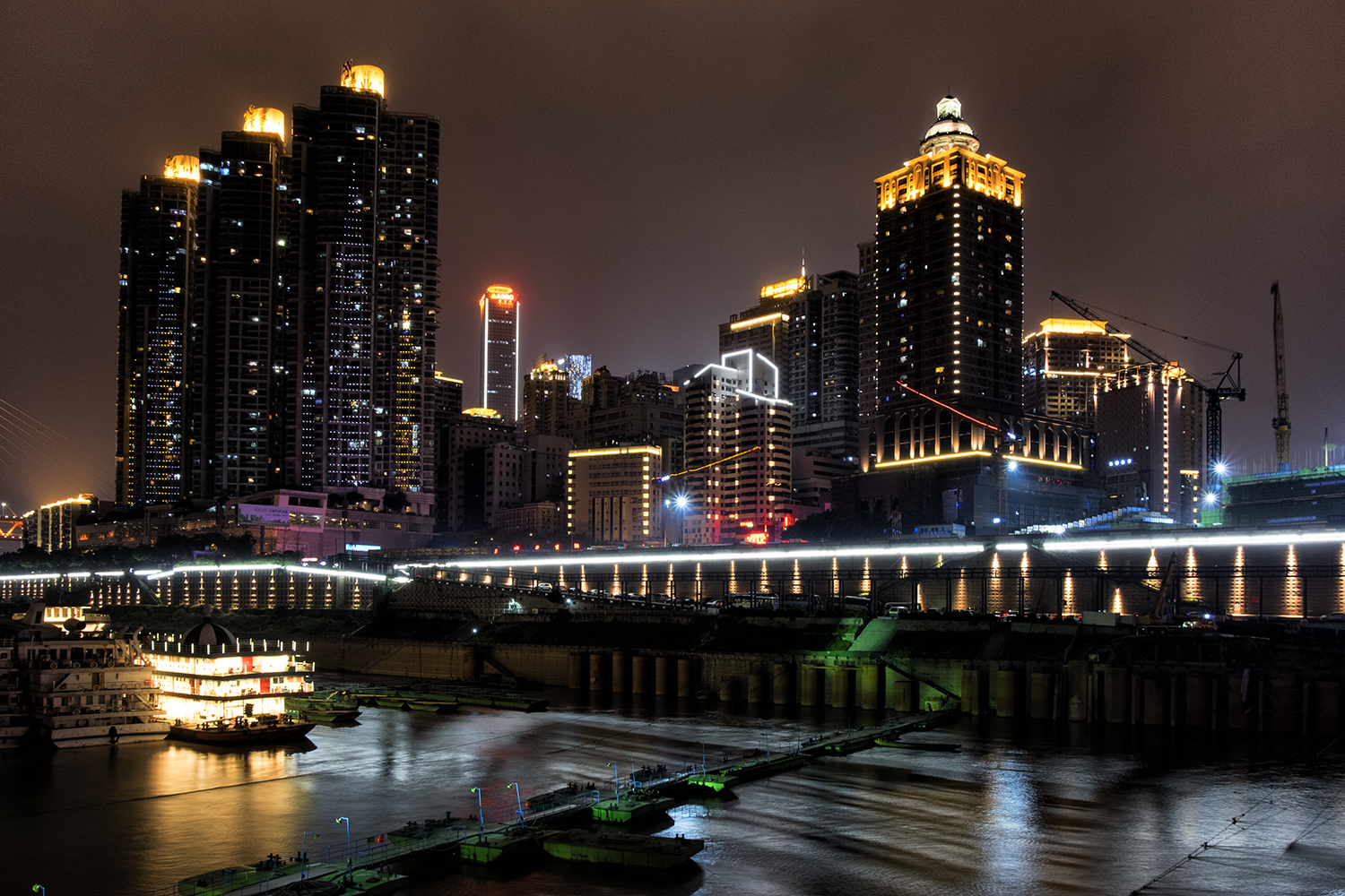 March Evening Along the Yangtze in Chongquing, China