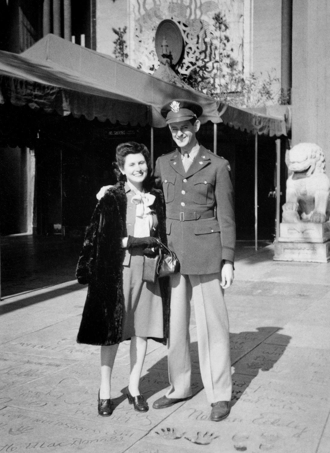 Jean and Fred Outside of Grauman's Chinese Theater in LA