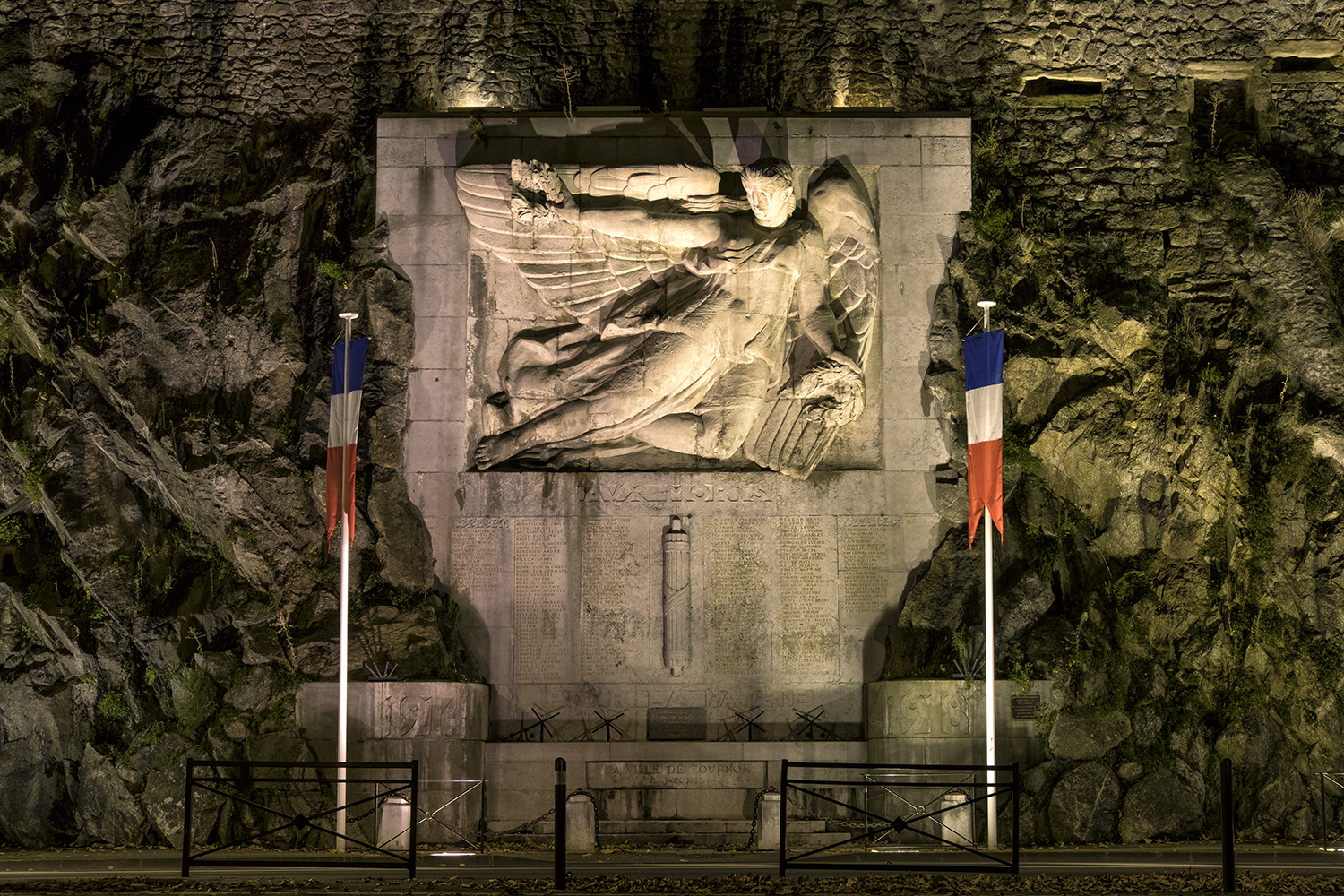 WWII Memorial, Tournon, France, October Evening