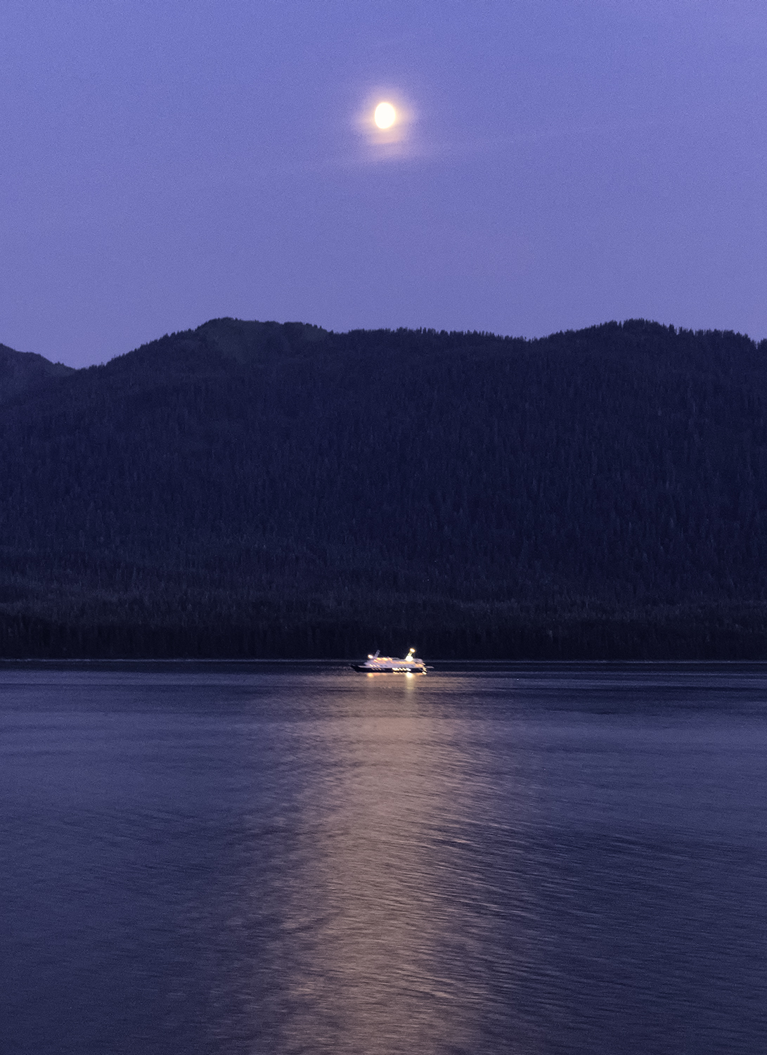 Nighttime on the Inside Passage, Juneau, Alaska