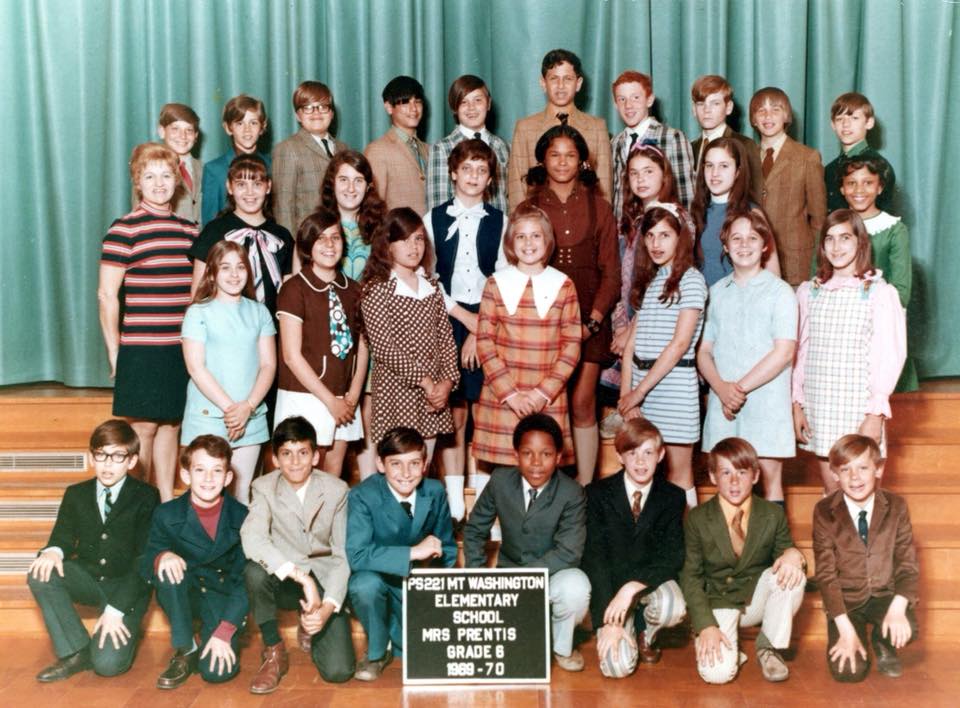 Mrs. Prentis' 6th Grade, 1970. Note the jackets and ties on the boys.