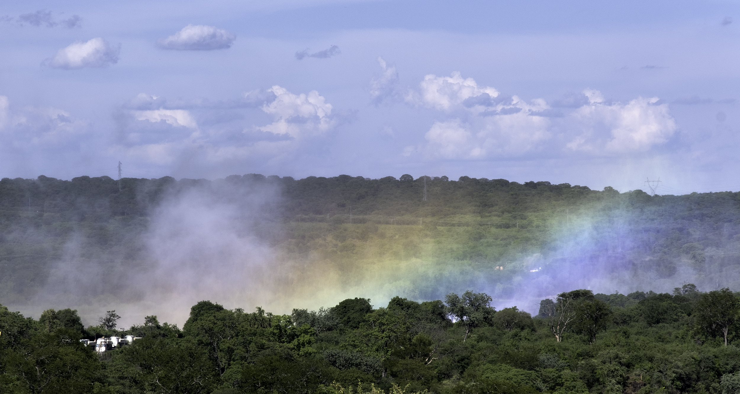 Victoria Falls Rainbow from the Victoria Falls Hotel, February Afternoon