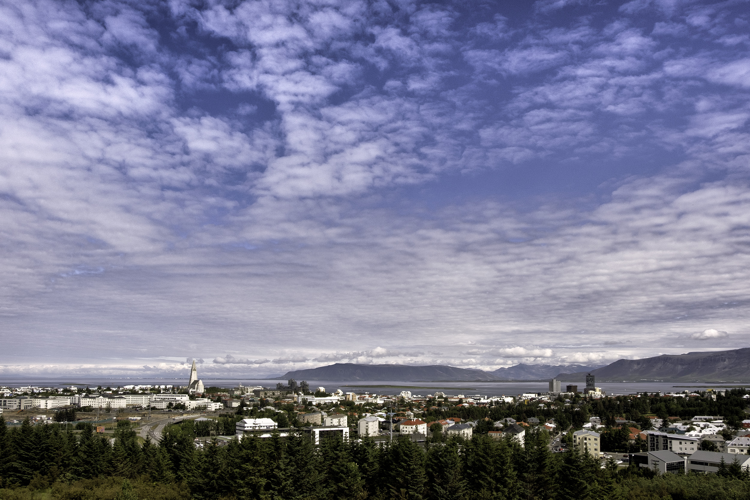 Downtown Reykjavik from the Perlan