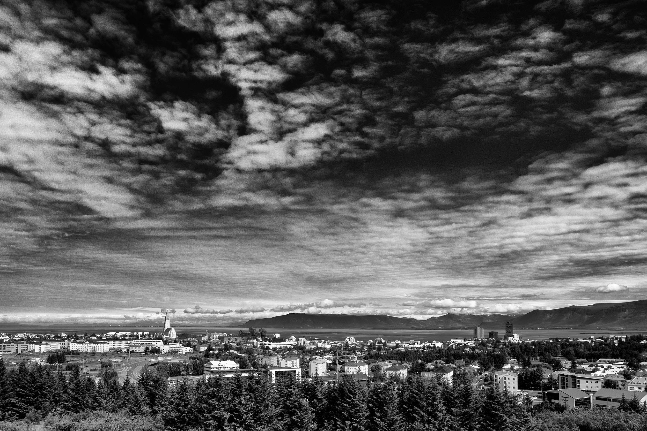 Downtown Reykjavik from the Perlan