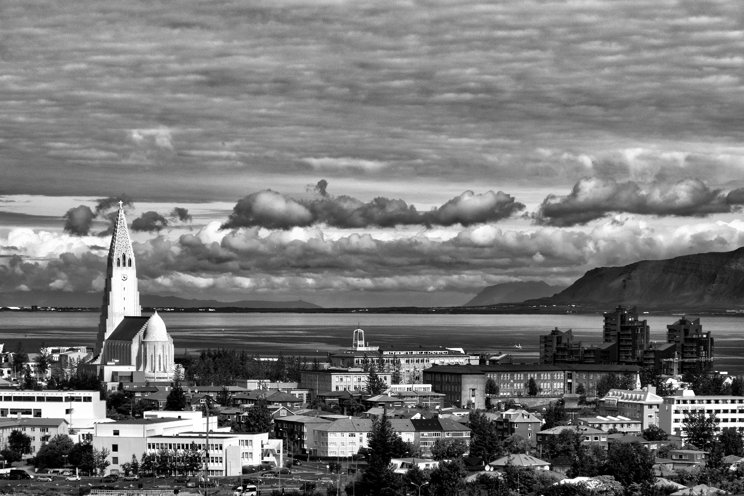 Downtown Reykjavik from the Perlan