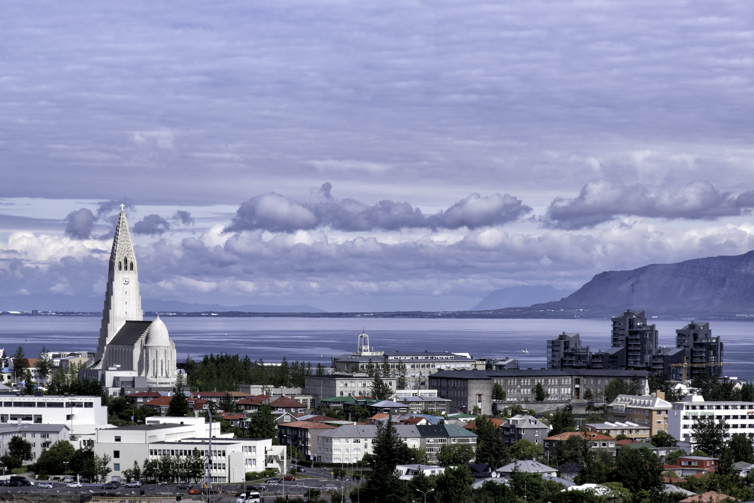 Downtown Reykjavik from the Perlan