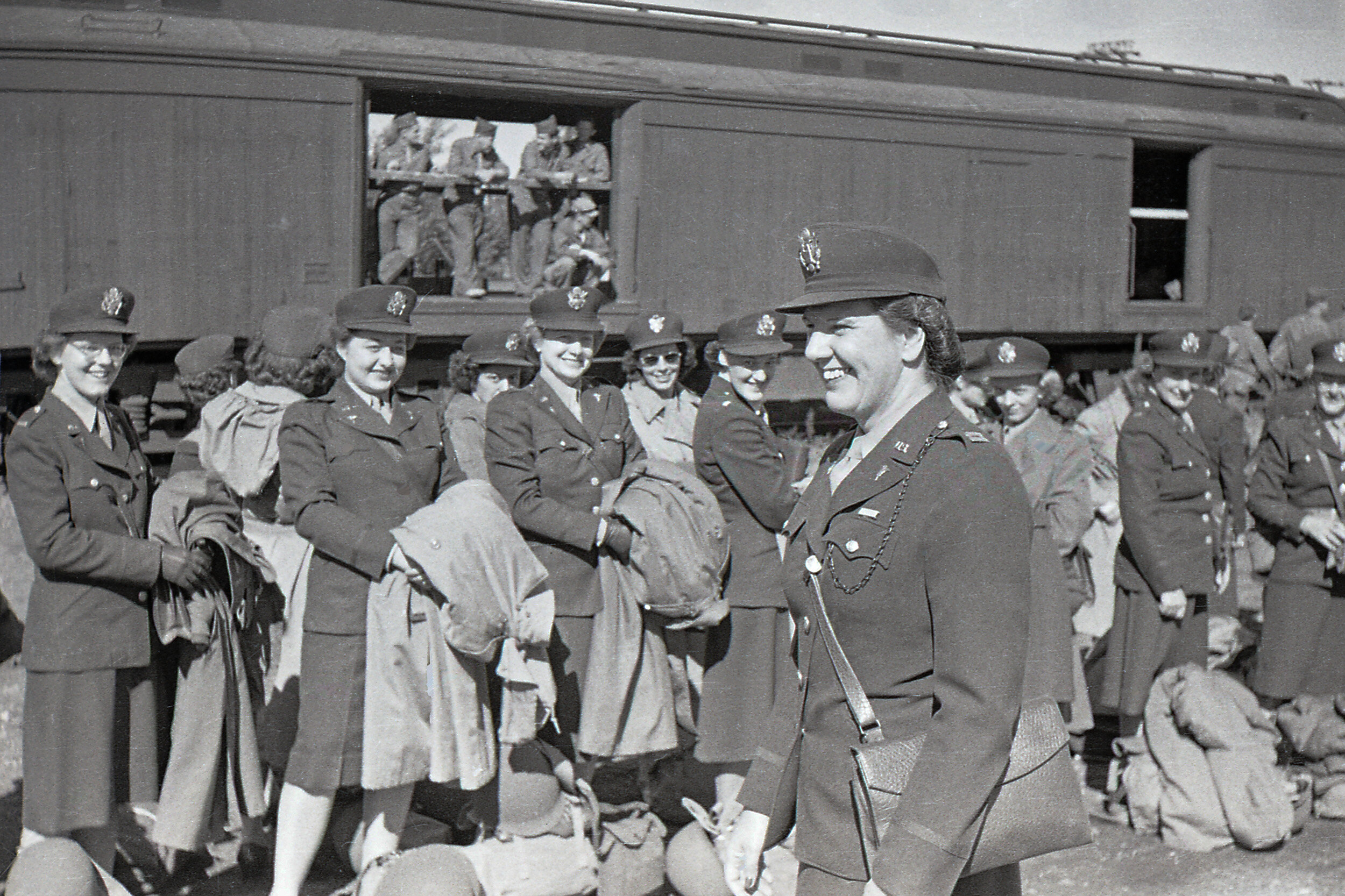 Nurses and Soldiers at Camp Grant, Mustering Out?