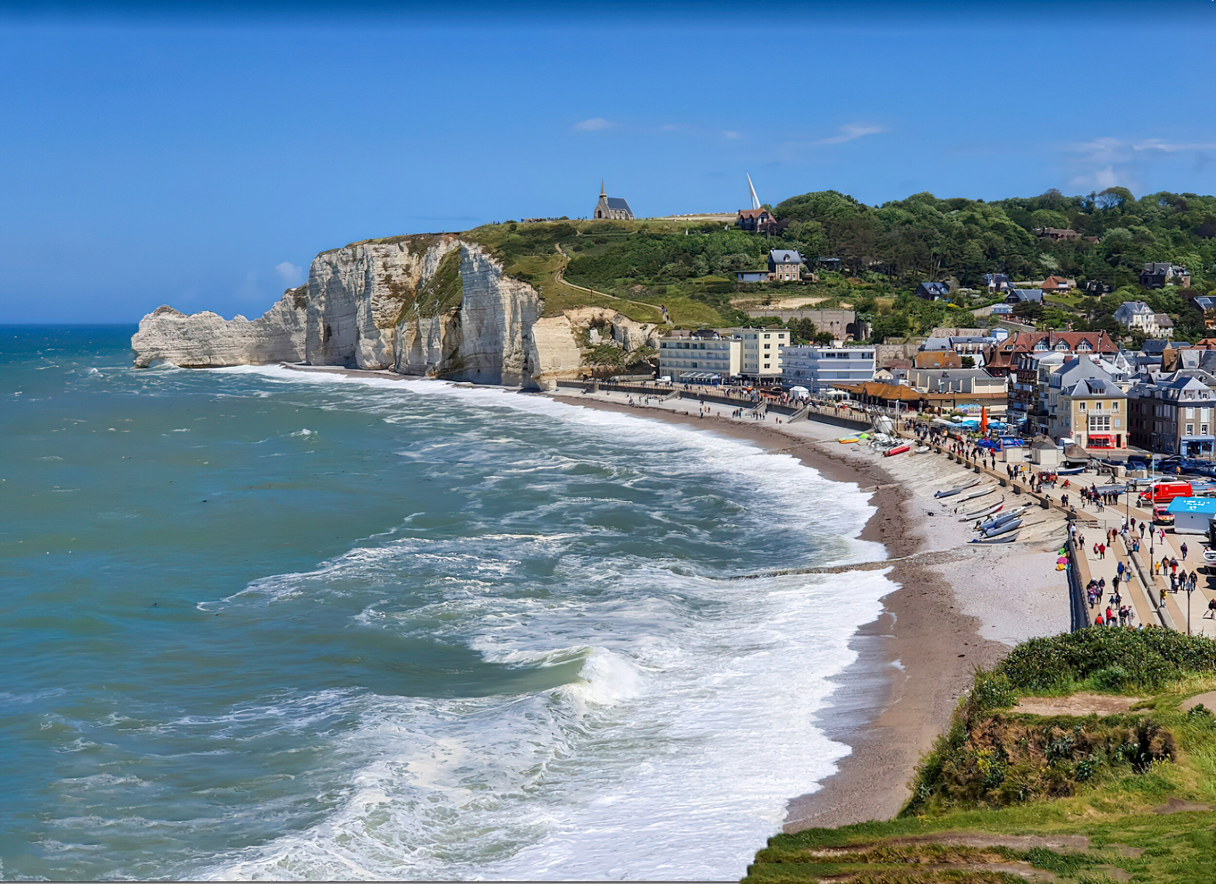 Etretat, France today (from Google Earth)