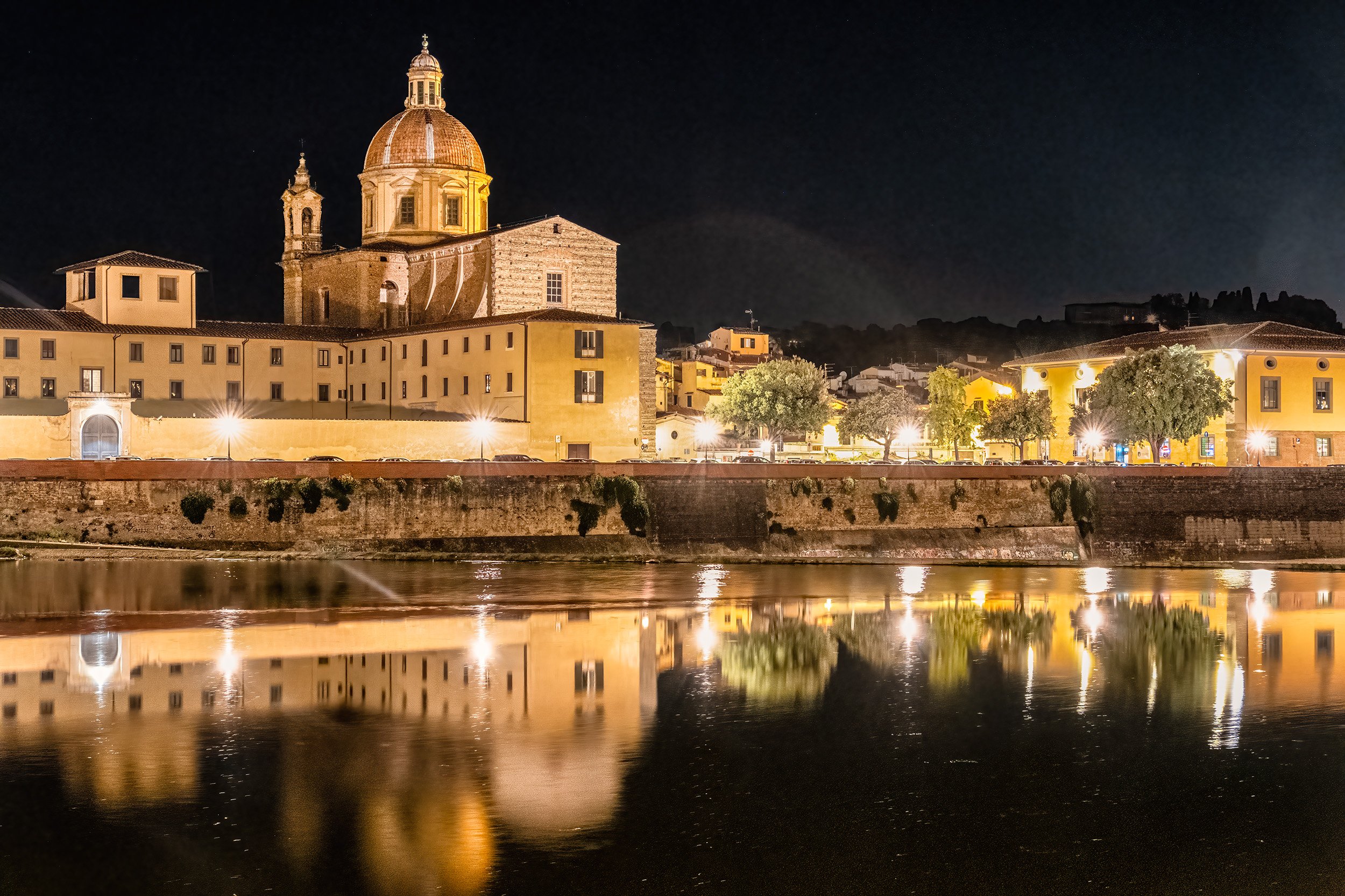 October Evening on The Arno River in Florence 