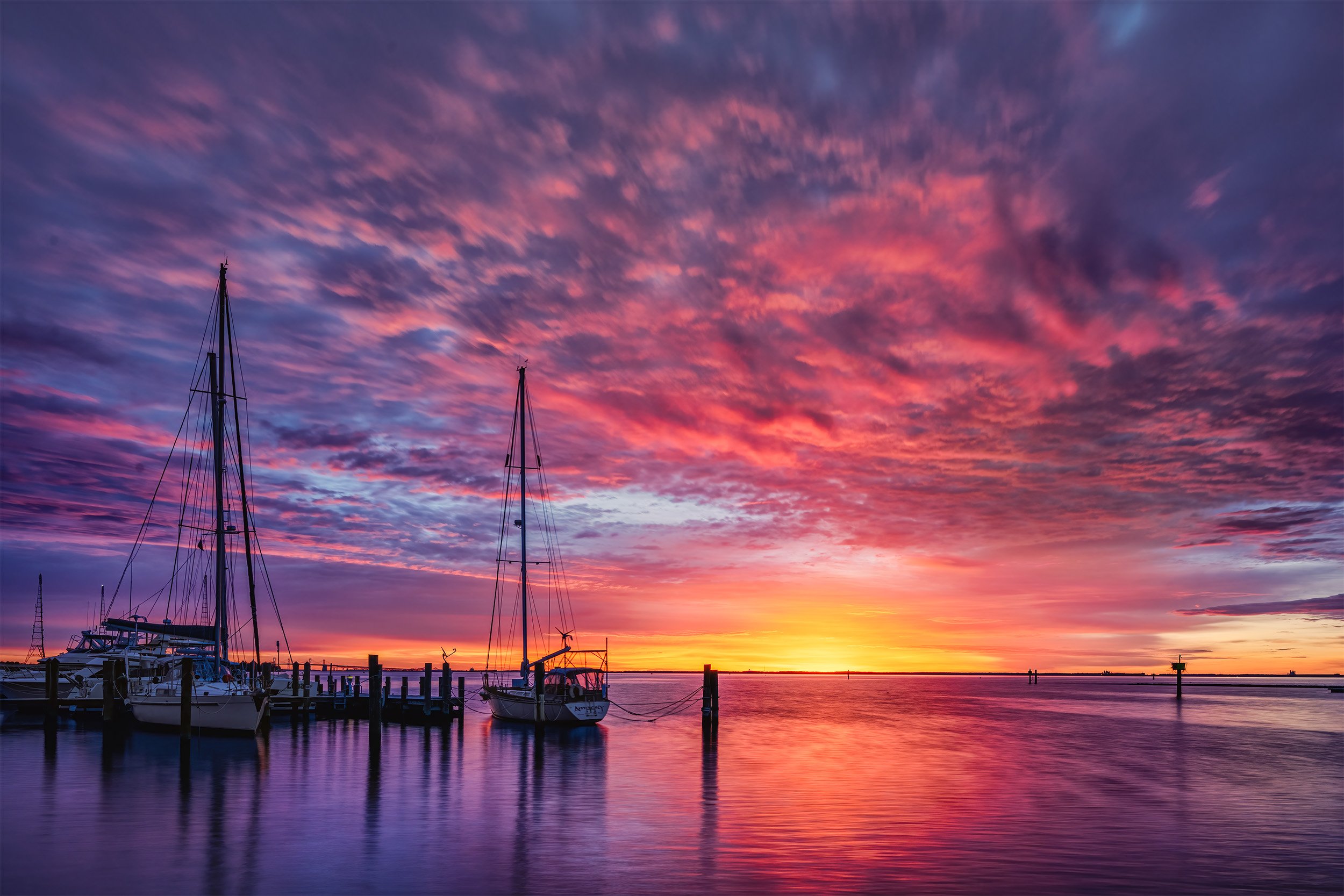 February Sunrise and Clouds in Eastport 