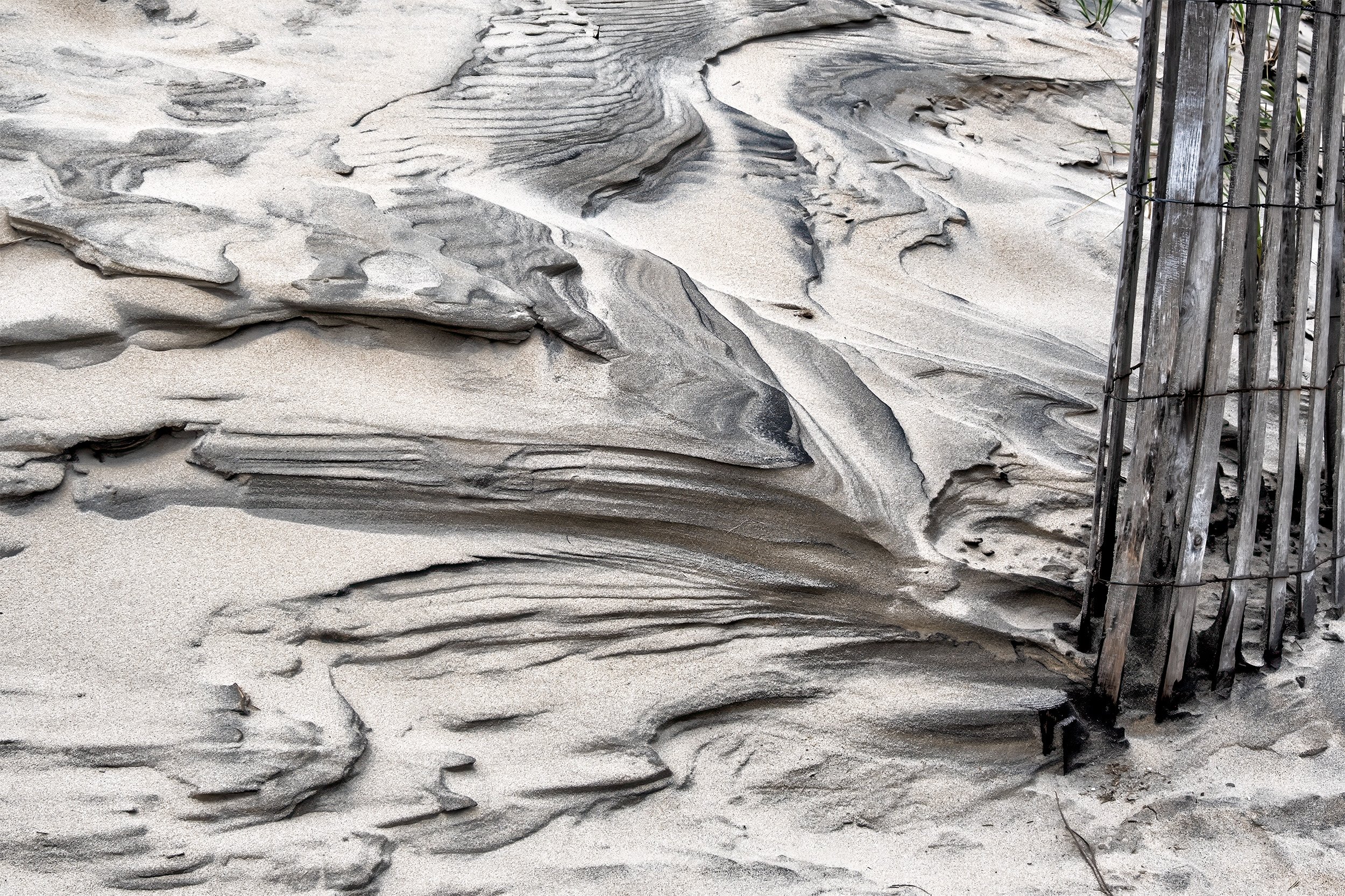 Wind sculpted sand after a storm at Bethany Beach 