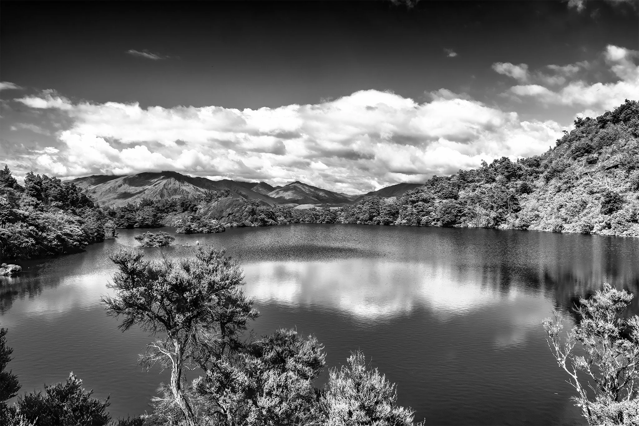 Arethusa Pool, on Mou Waho Island in Lake Wanaka