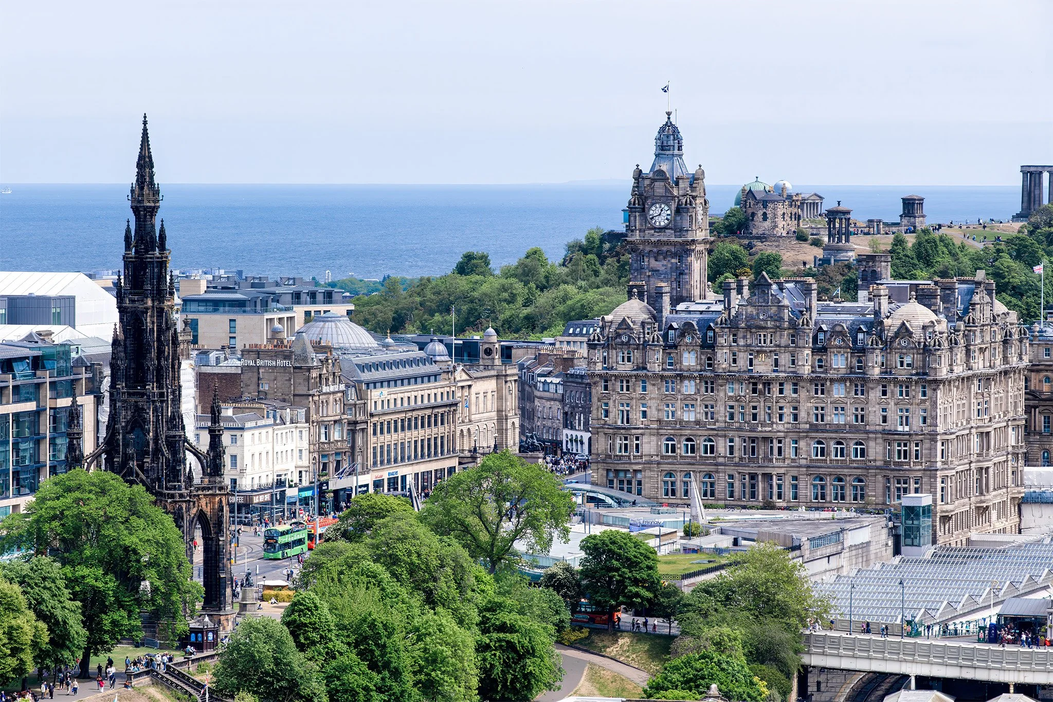 New Town and Sir Walter Scot Monument, from Edinburgh Castle