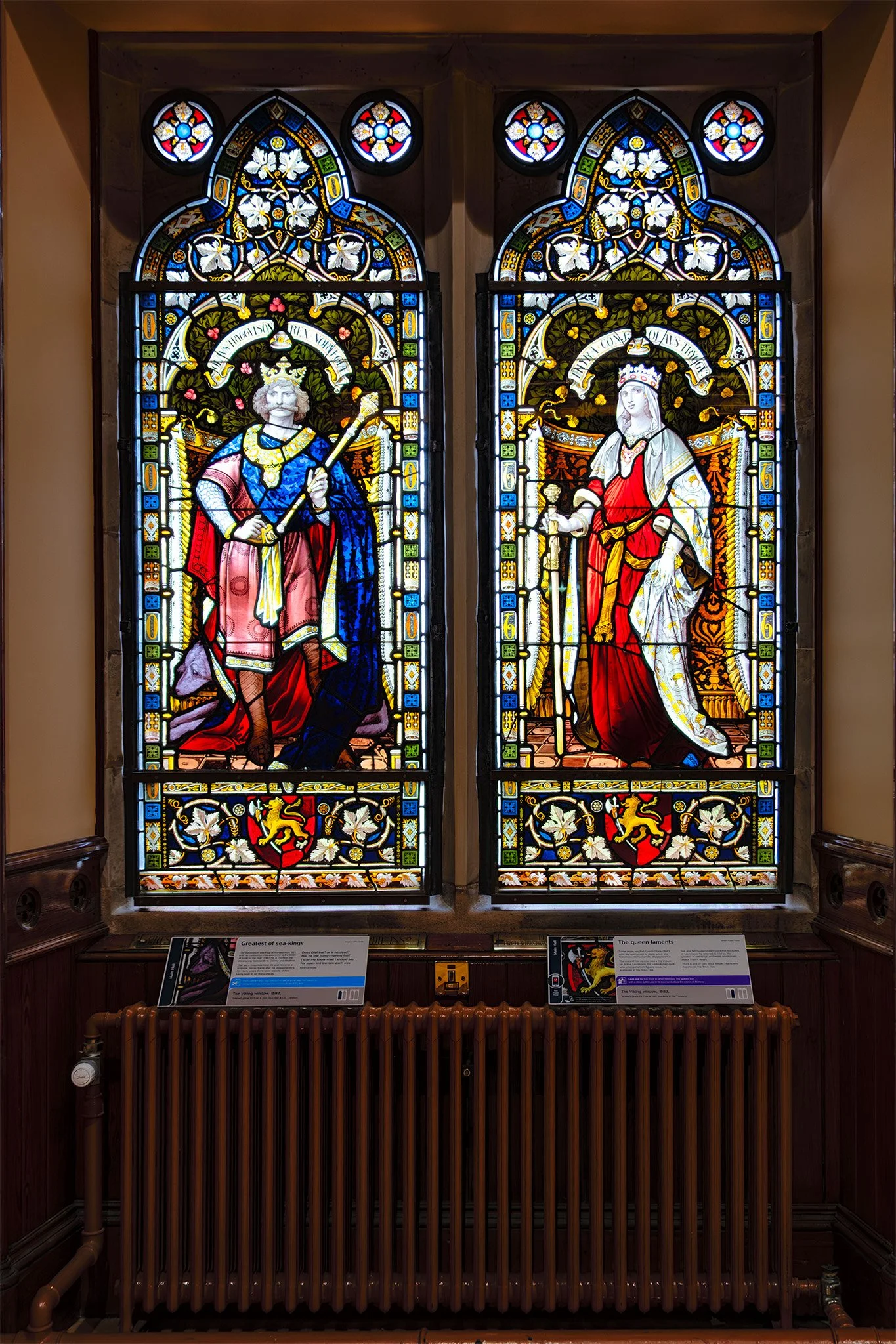 Stained Glass Windows in the Lerwick Town Hall 