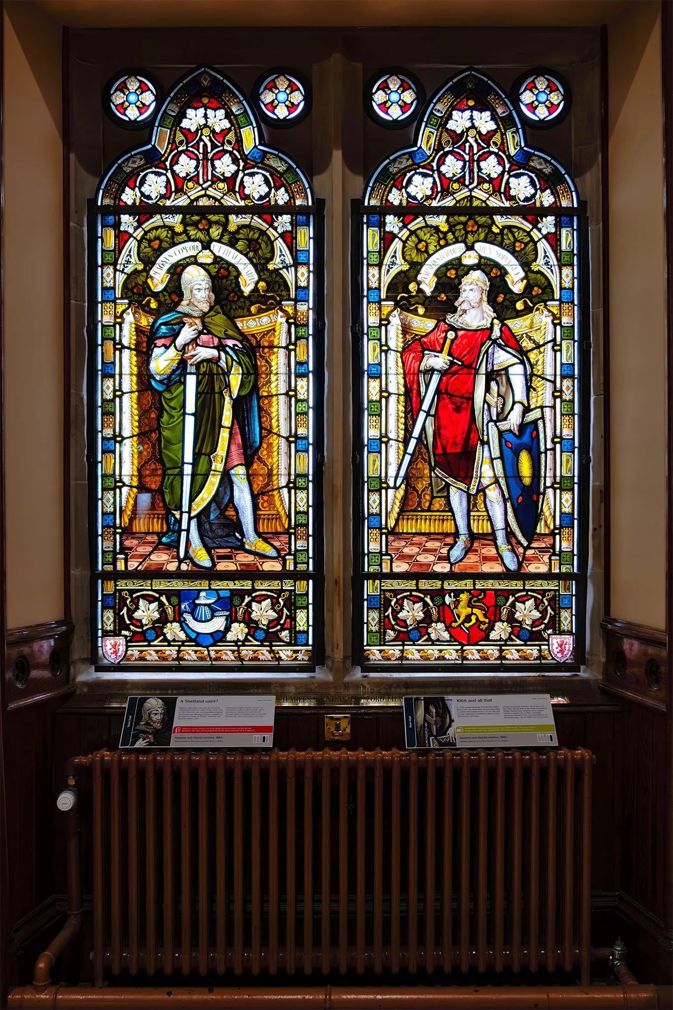 Stained Glass Windows in the Lerwick Town Hall 