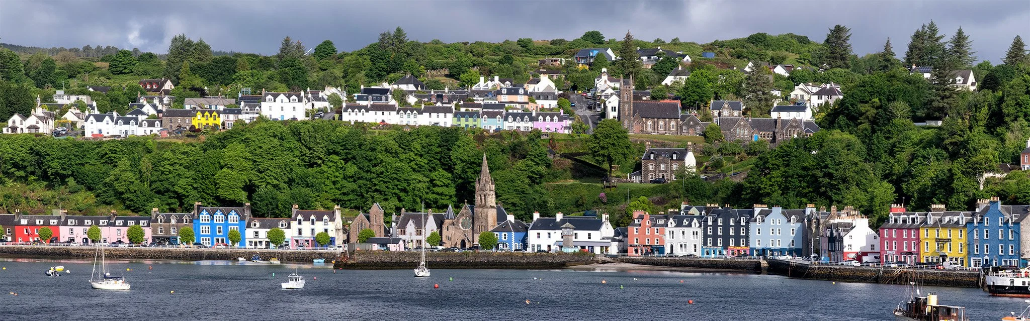 The colorful houses of Tobermory, on the Isle of Mull.
