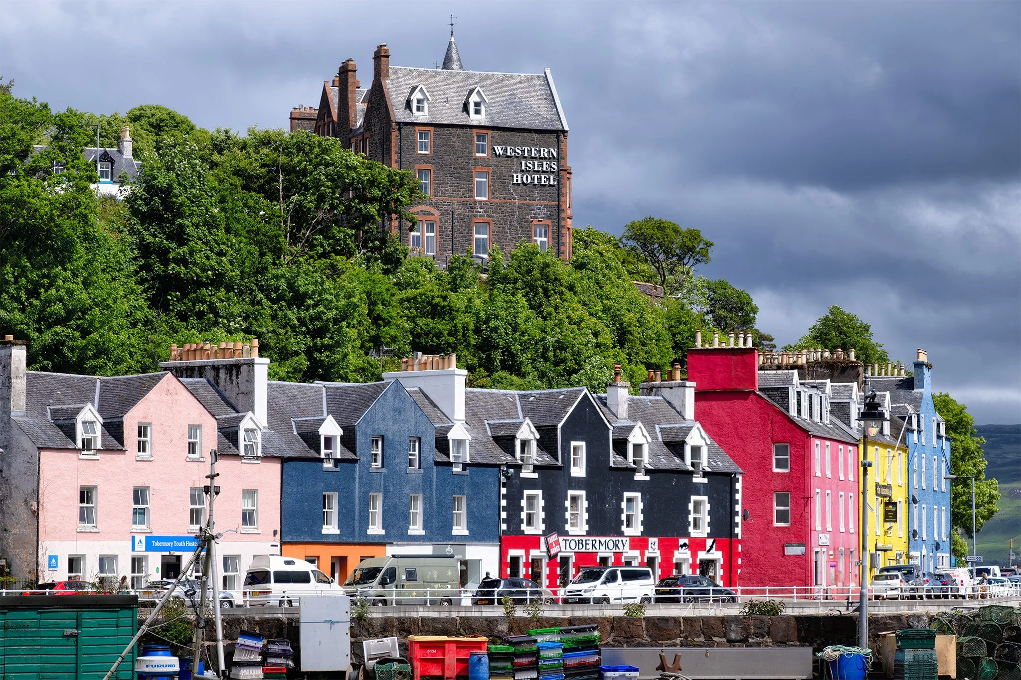 The colorful houses of Tobermory, on the Isle of Mull.