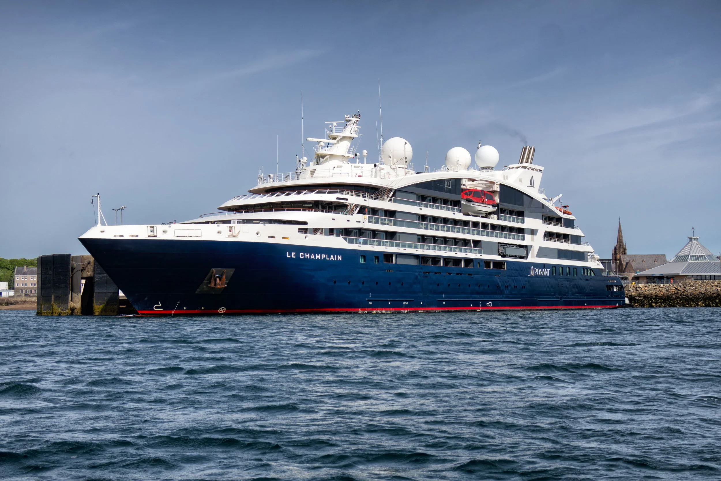 The Le Champlain in Stornoway Harbor 