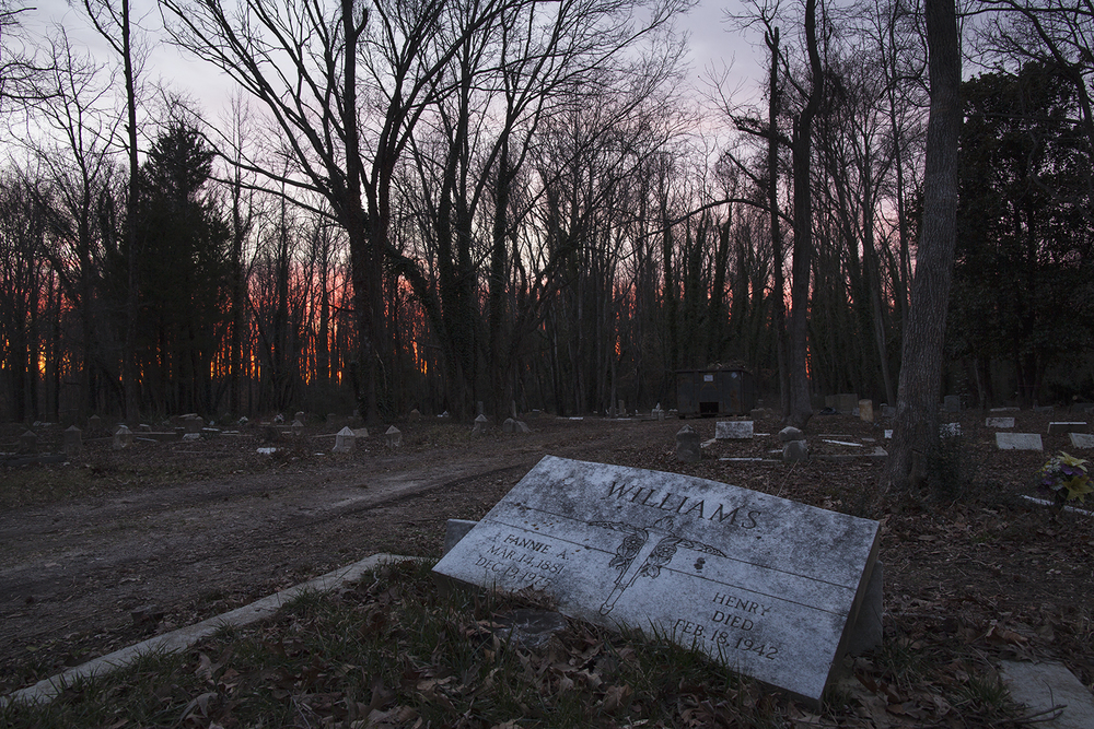  Sundown at East End Cemetery, Henrico County and Richmond, Virginia, February 2015. ©brianpalmer.photos 2015 