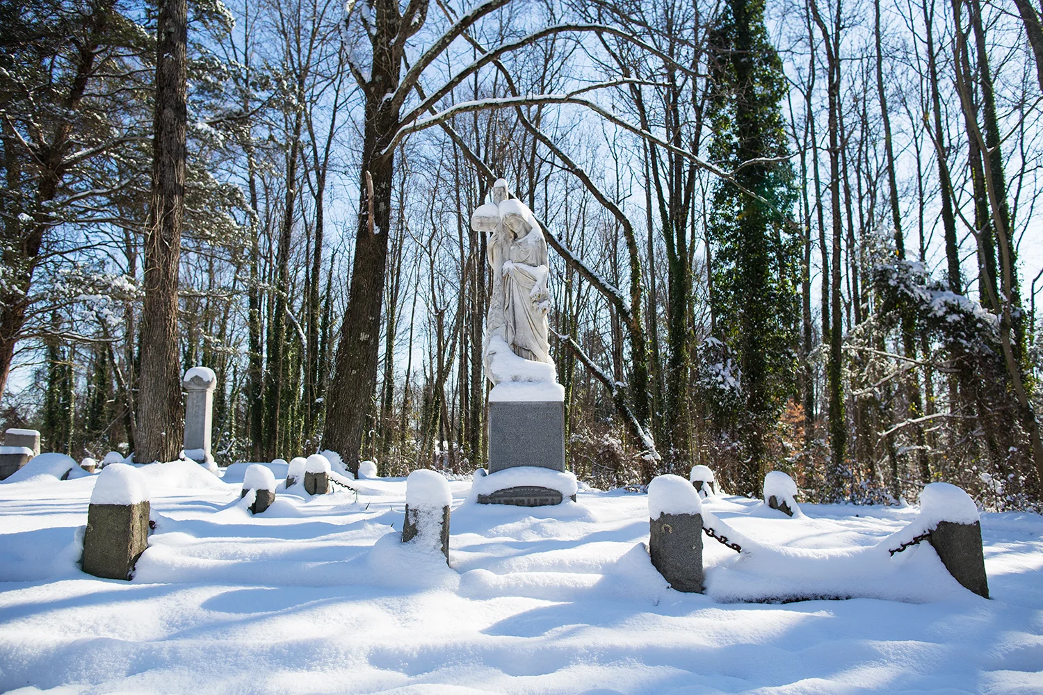 Rebecca Mitchell's monument, erected by her son, John Mitchell Jr., fearless editor of the Richmond Planet. Evergreen Cemetery, Richmond, Virginia, January 8, 2017. Photo: BP