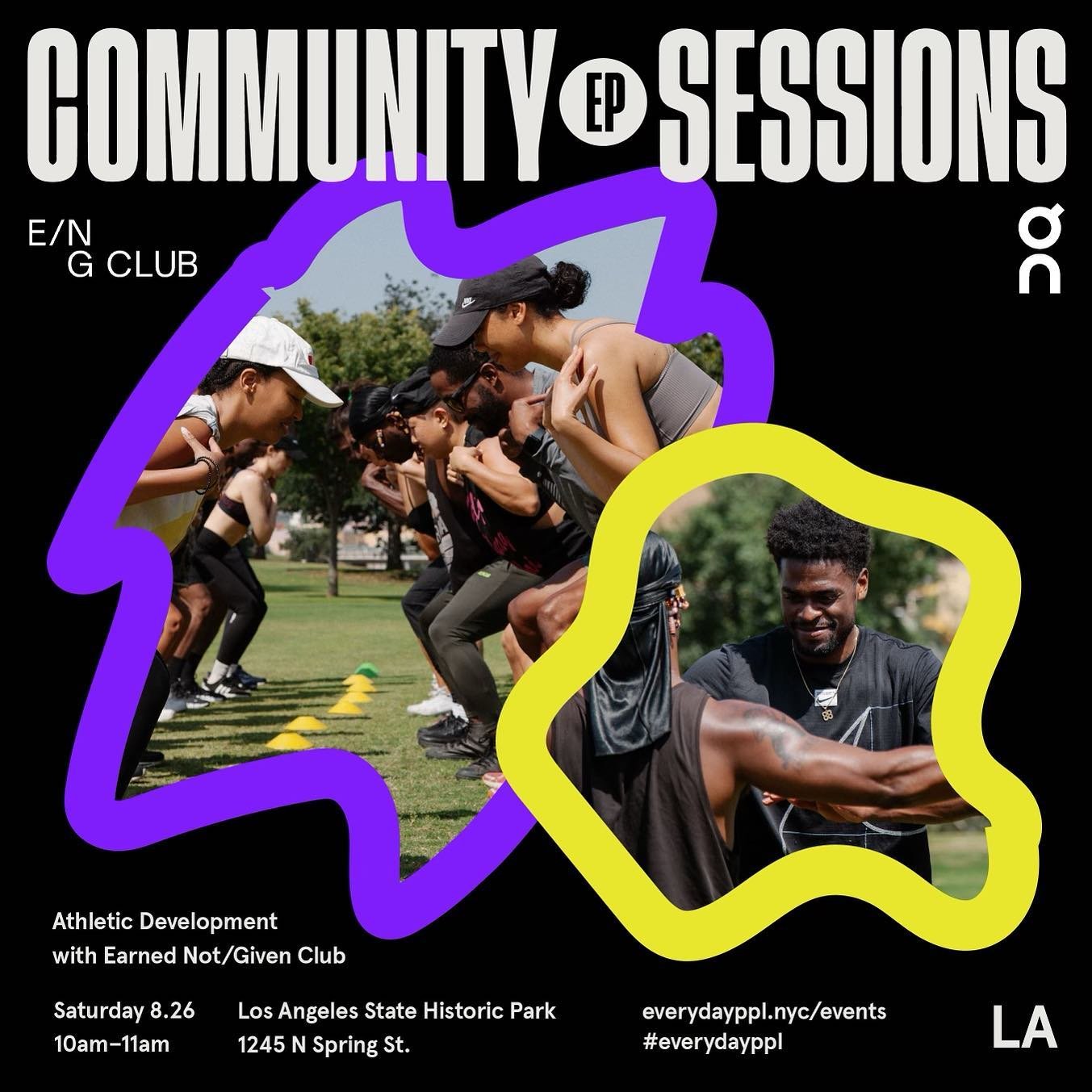 Join us this Saturday, August 26th, 10am at Los Angeles Historic Park with @everydayppl for an Athletic Development workout session.

Athletic Development is a strength &amp; speed class focused on teaching and improving skills, while also building o