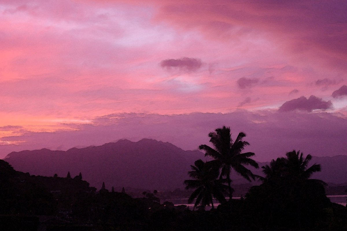 Pink Dusk on Kaneohe Bay