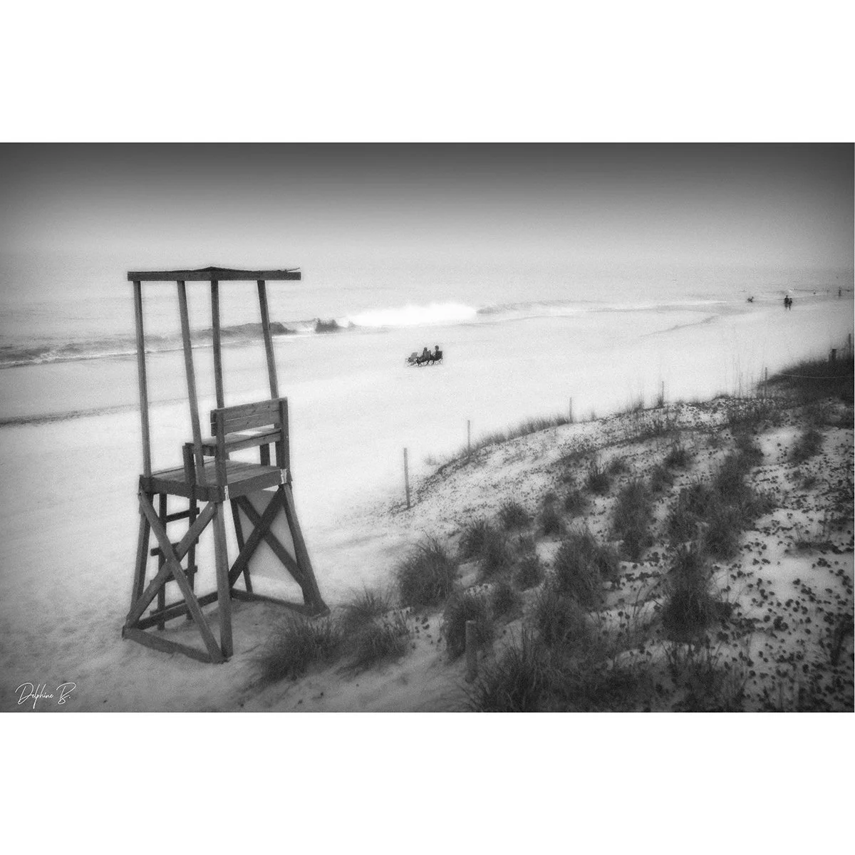 Evening at the Beach Tower, 16x20 inches - SALE