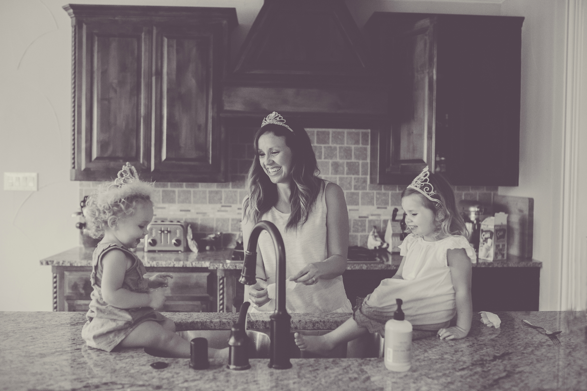 the ice cream clean up was JUST as cute. and a mama that wears a tiara with her girls? so much YES