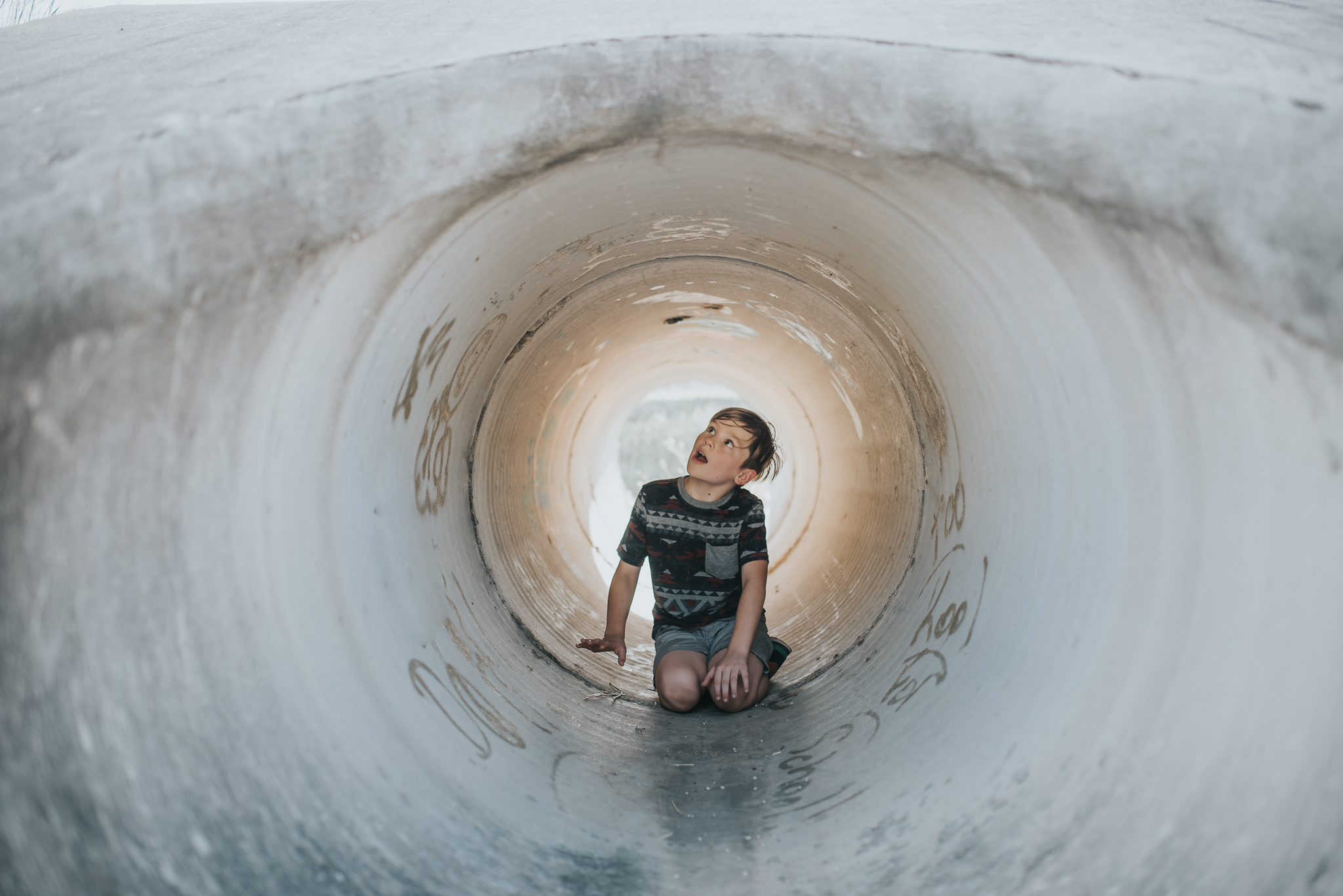 This drainage tube is a favorite of ours and I've taken several images of Kingston here--you can see them on instagram here.