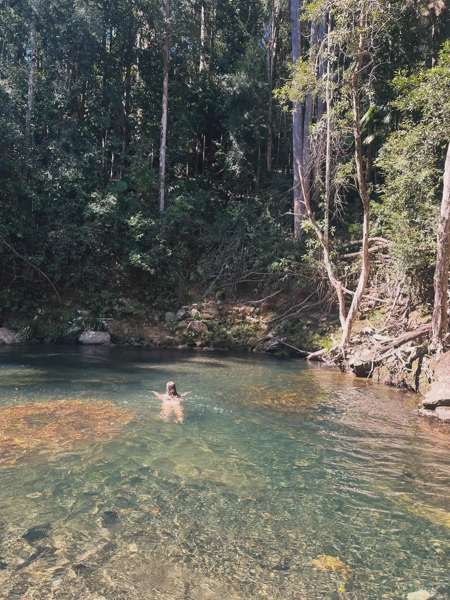 Dan and I have been perfecting the art of the 2 hour date, because that&rsquo;s all we ever get. On our two hour date today, we found a sunny patch of rocks on the banks of the Never Never Creek in the Promised Land (!!) in Gleniffer. Unlike at home 
