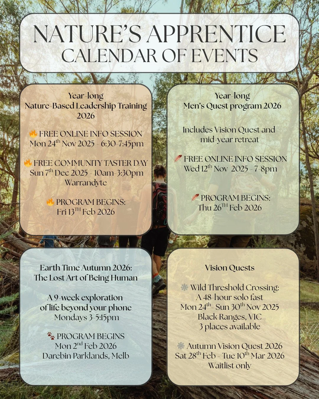 With programs positively sprouting from our fingers at this fertile time of year, we wanted to list them all in one place for you!

See link in bio for all the info about all these offerings

🦚 Emily, Claire &amp; Dan