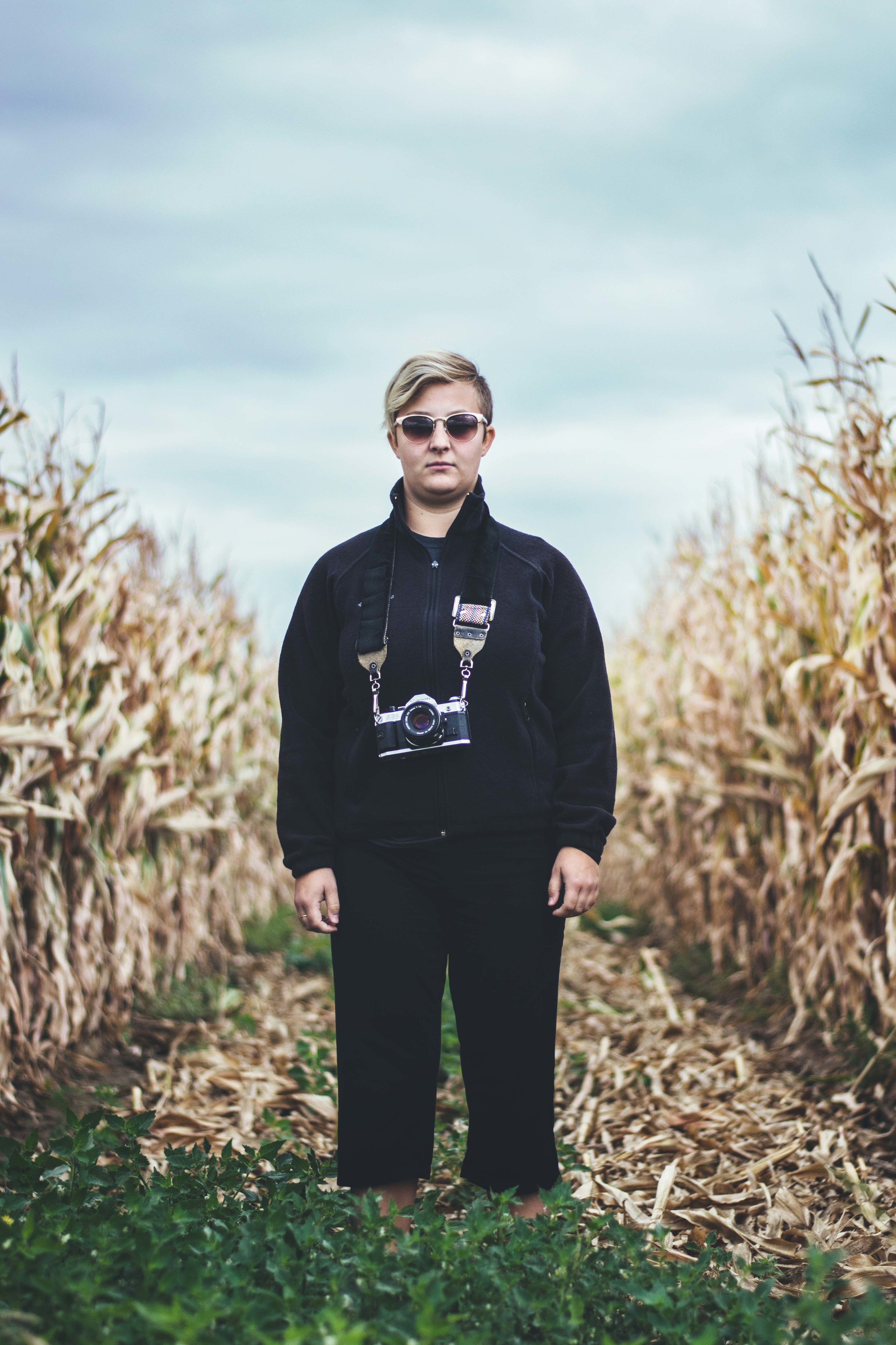  Jasmina among corn fields outside of Moses Lake 