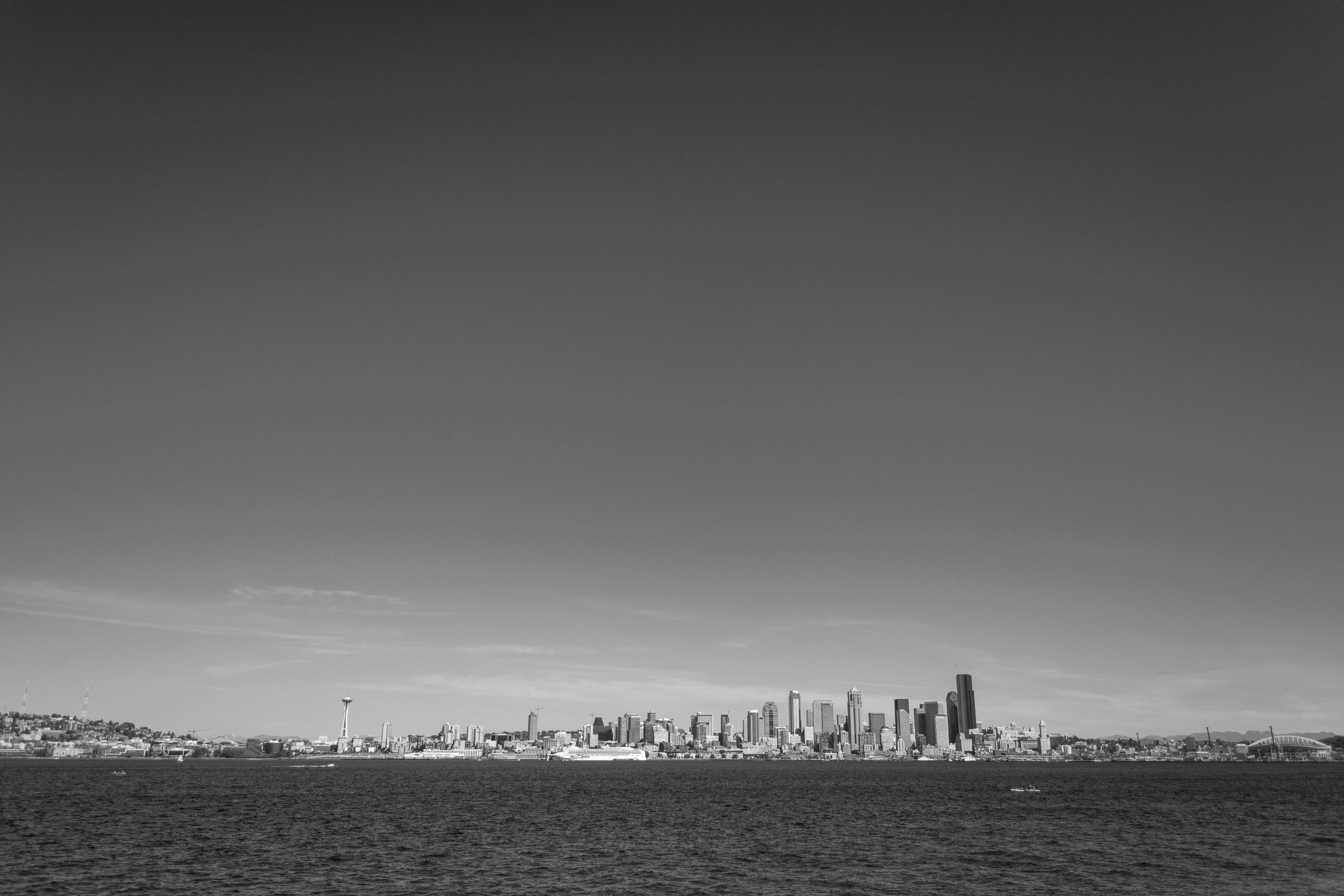  The Seattle skyline, viewed from Alki Beach 