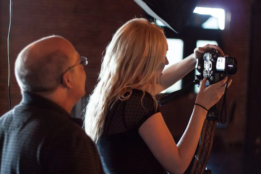 Erik coaching me through the craziness of my shoot. Thanks Erik for always going above and beyond for all of us students!