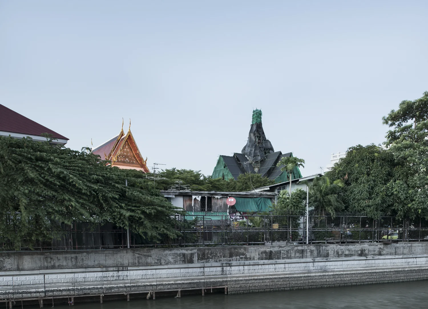 Wrapped temple, Bangkok, Thailand, 2015