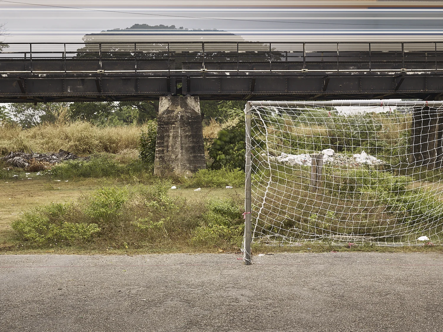 Train and net, Lampang, Thailand, 2016