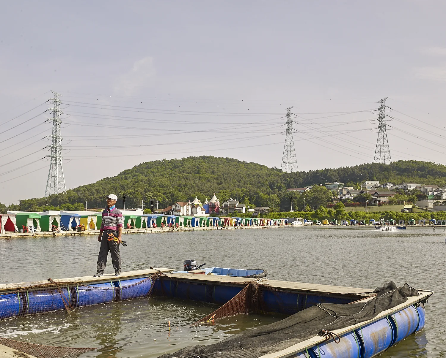Stocked fishing lake, Damwon-gu, South Korea, 2016