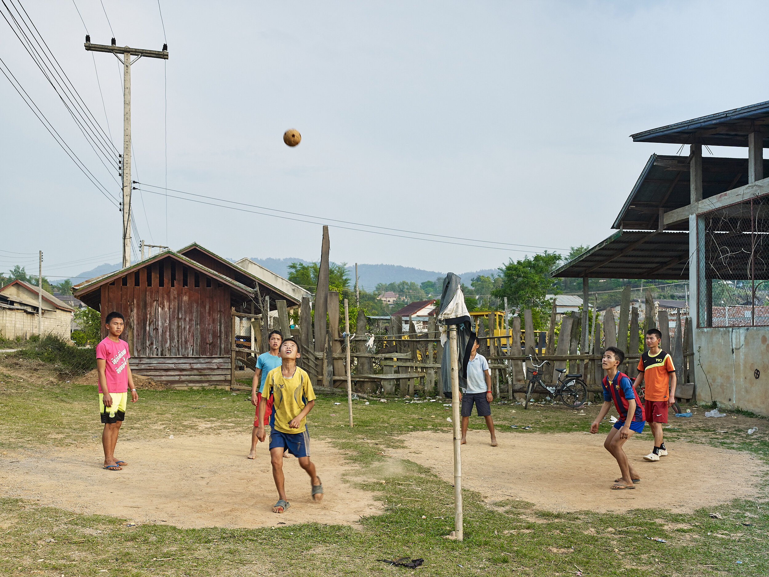  kick ball, Phonsavan, Laos, 2016 
