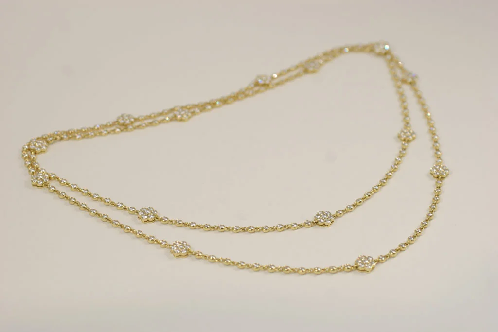Diamond Chain and Flower station 36'' Necklace 2.jpg