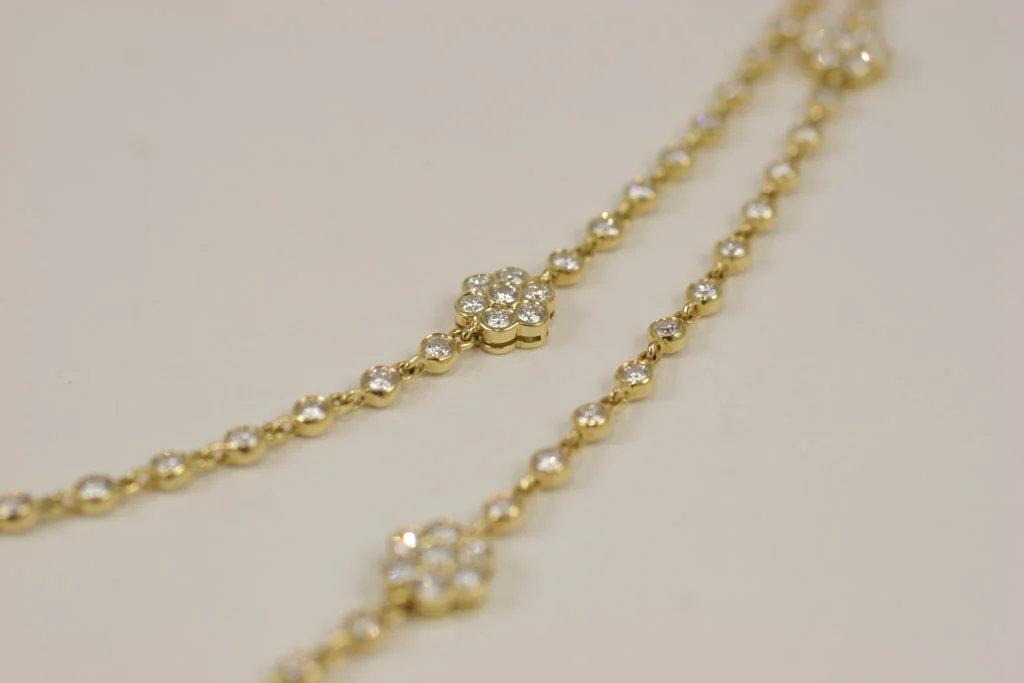 Diamond Chain and Flower station 36'' Necklace 4.jpg