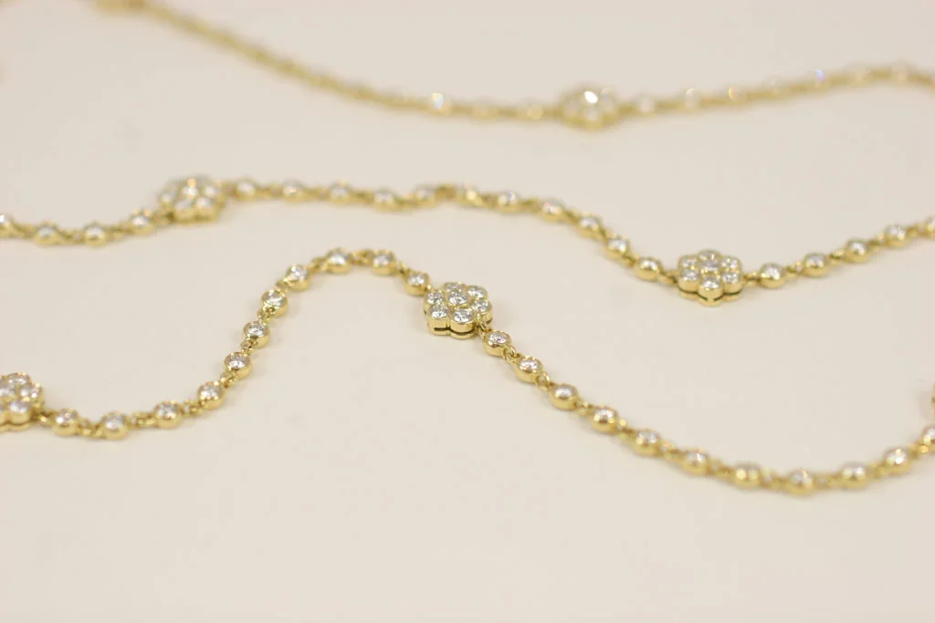 Diamond Chain and Flower station 36'' Necklace 8.jpg