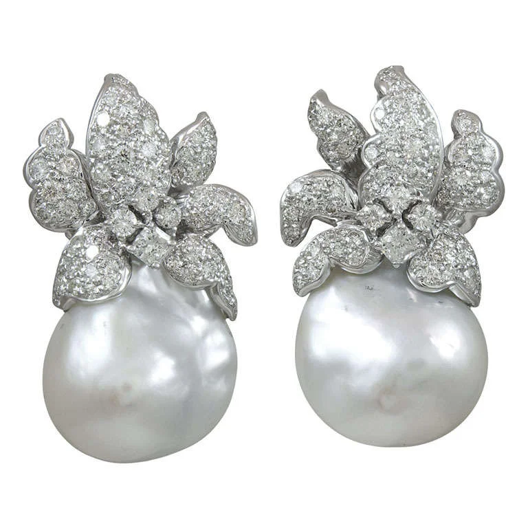 Natural Baroque south Sea Pearl and diamond Earrings.jpeg