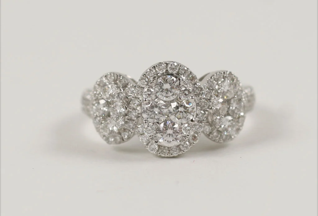 18 K Oval and Diamond Pressure Set Ring 2.jpg