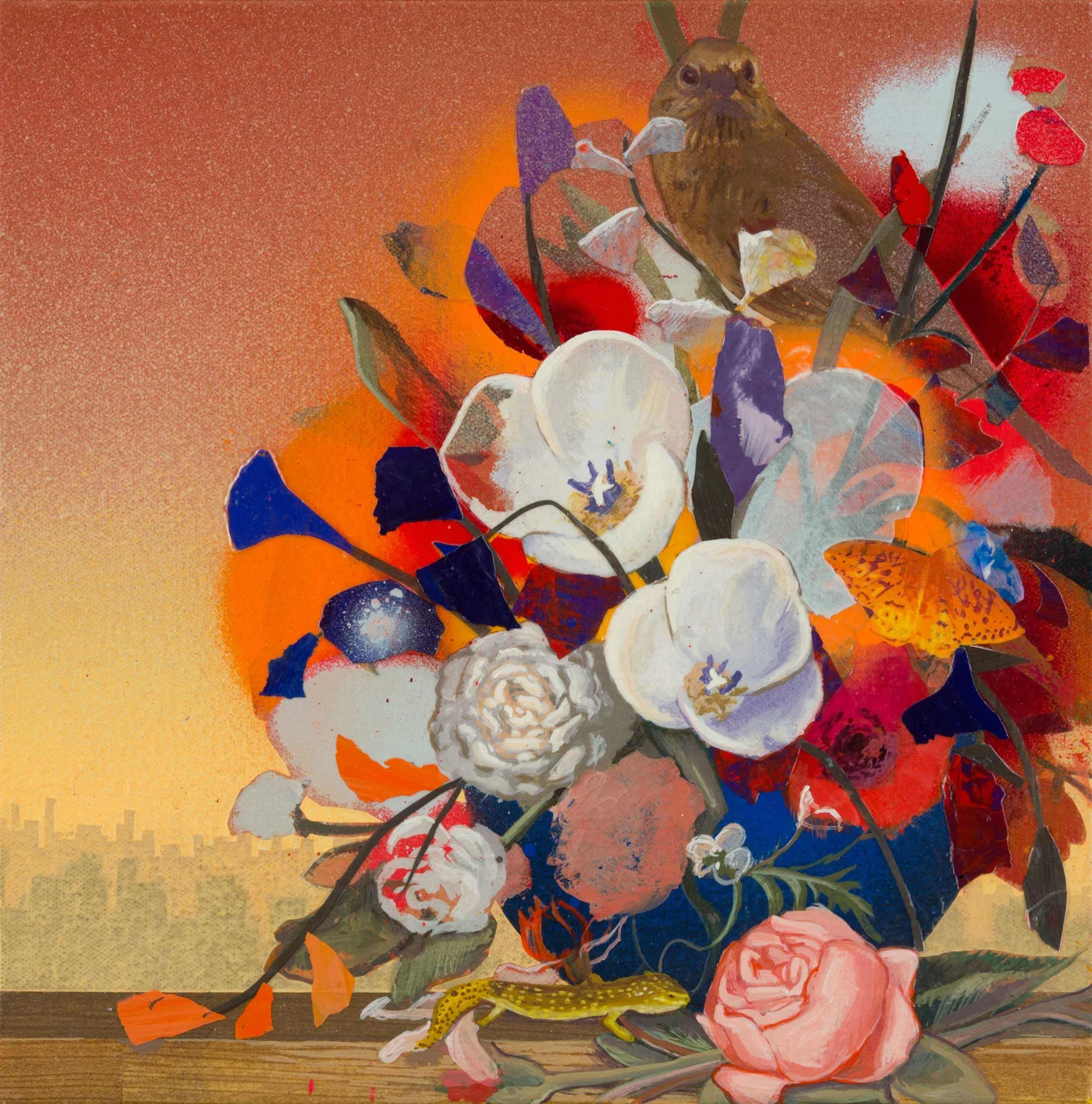 (still life with endangered California flora and fauna)