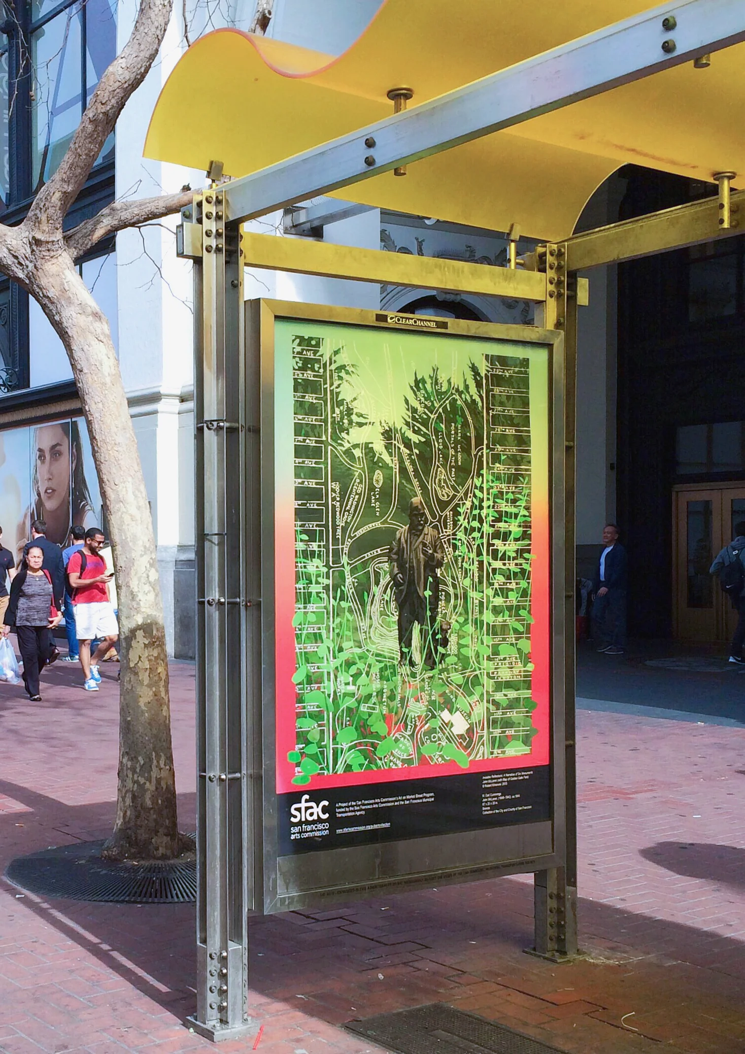 The John McLaren Monument (with Map of Golden Gate Park)