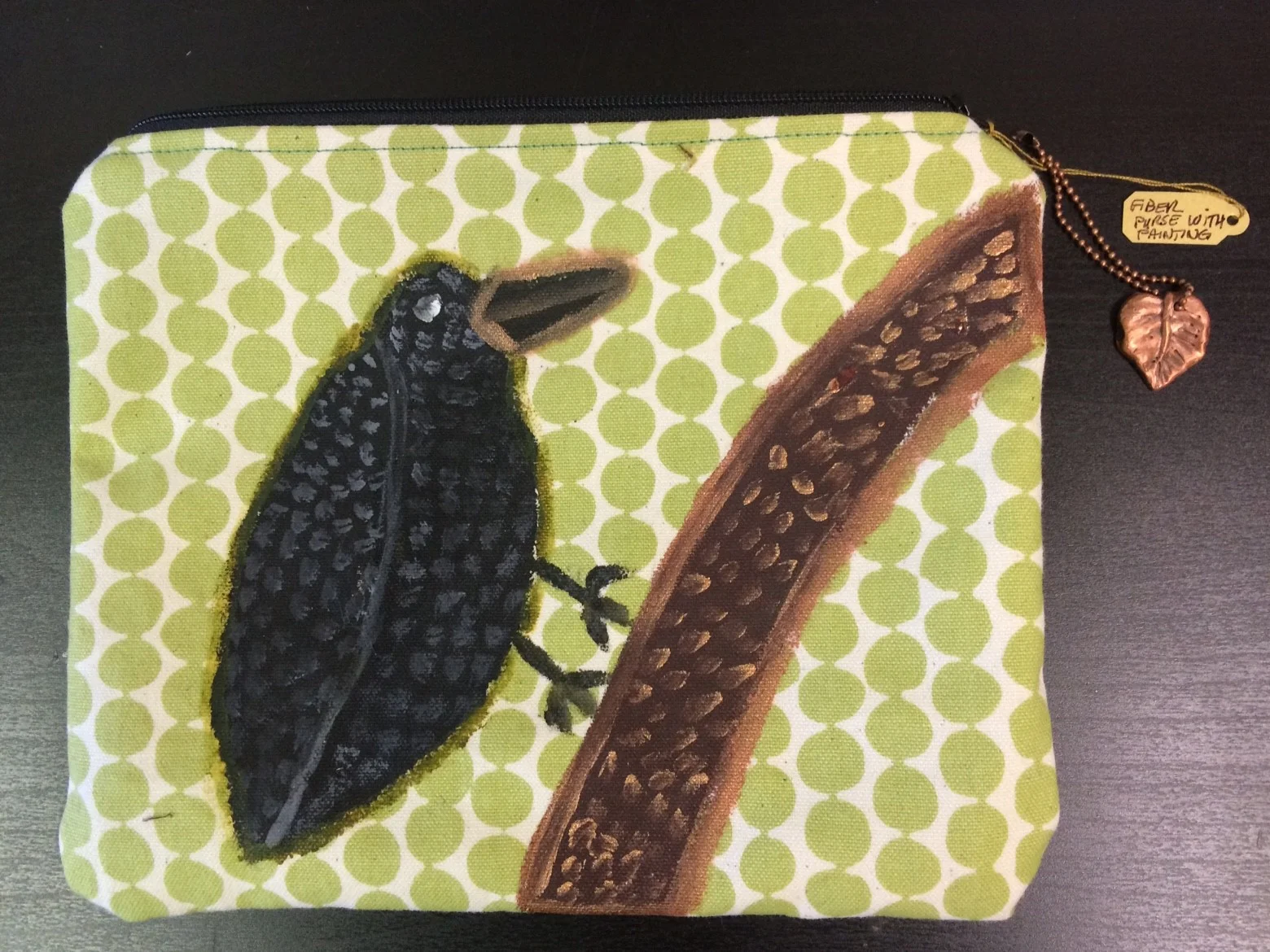 Small purse w raven picture leaf pull Oct 2018.jpg