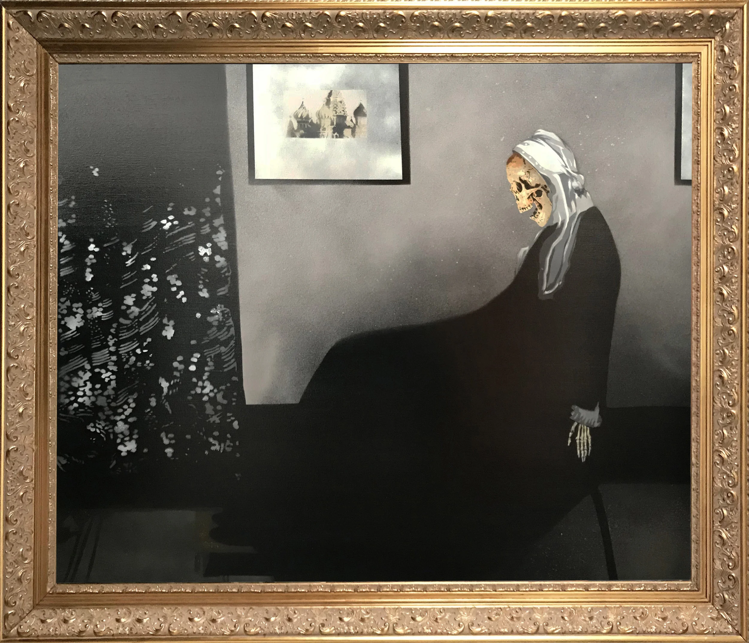 “Arrangement in Grey and Red No.1”