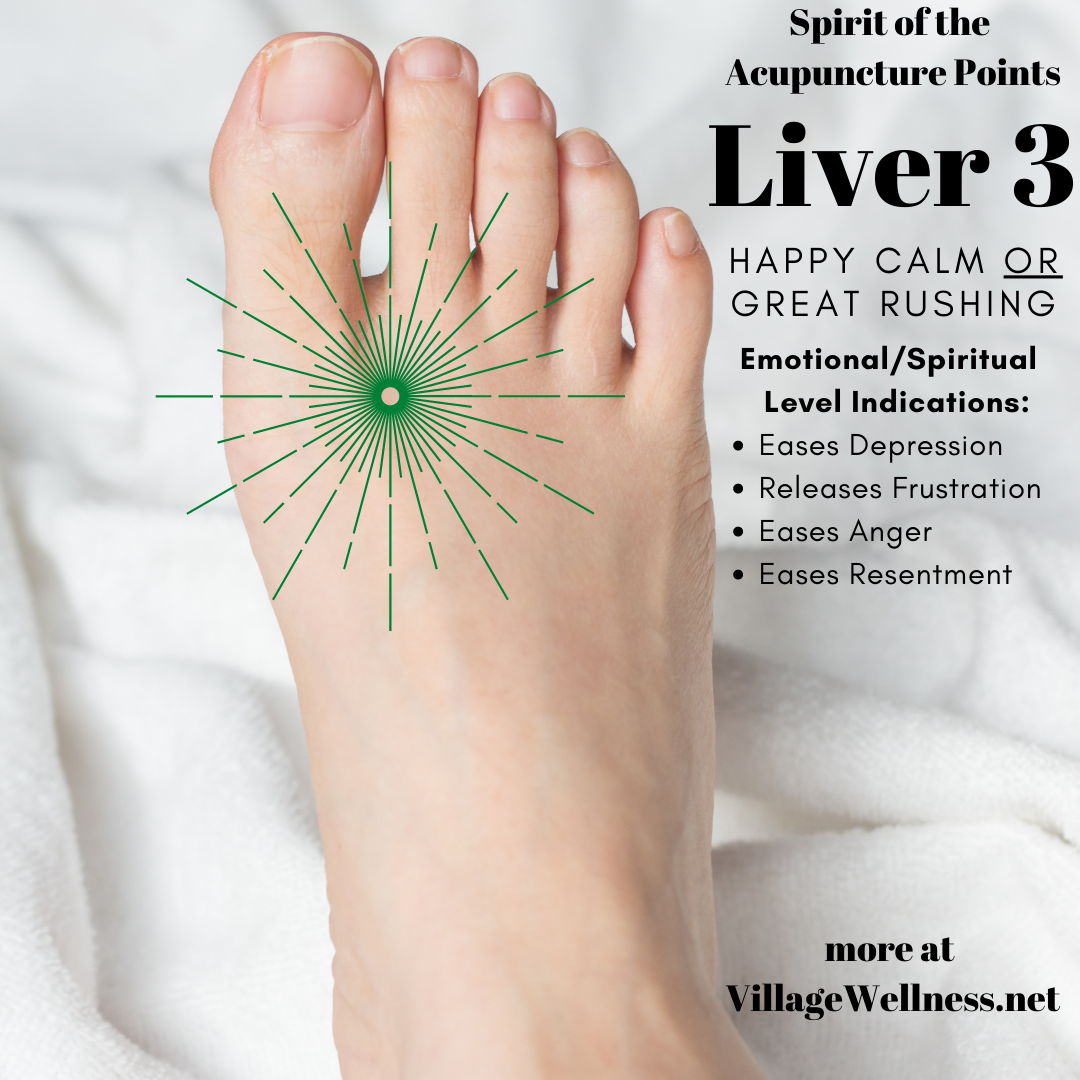 Liver 3 -Happy Calm - An Acupuncture Point for Release Easing
