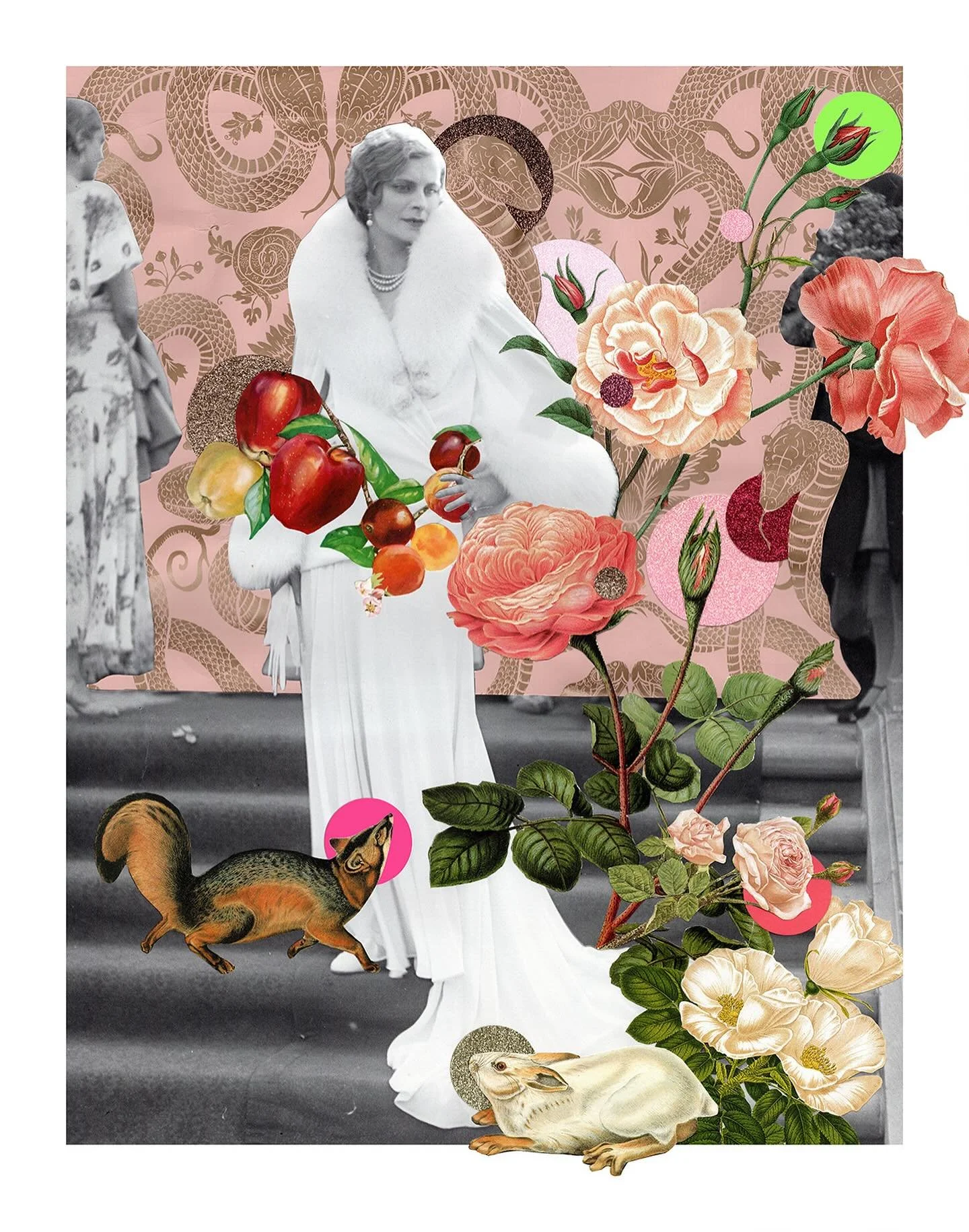 Eve. Vintage collage, glitter and enlarged print from 1920s Toronto archives, 22-28
See her in person @artistprojectto March 26-29
#collage #torontoartist