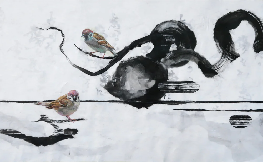 La04 Sparrow 雀 3 The Series Of Washi 和紙 Sonoeha 苑絵話 La04 Sparrow 雀 3 The Series Of Washi 和紙 Sonoeha 苑絵話
